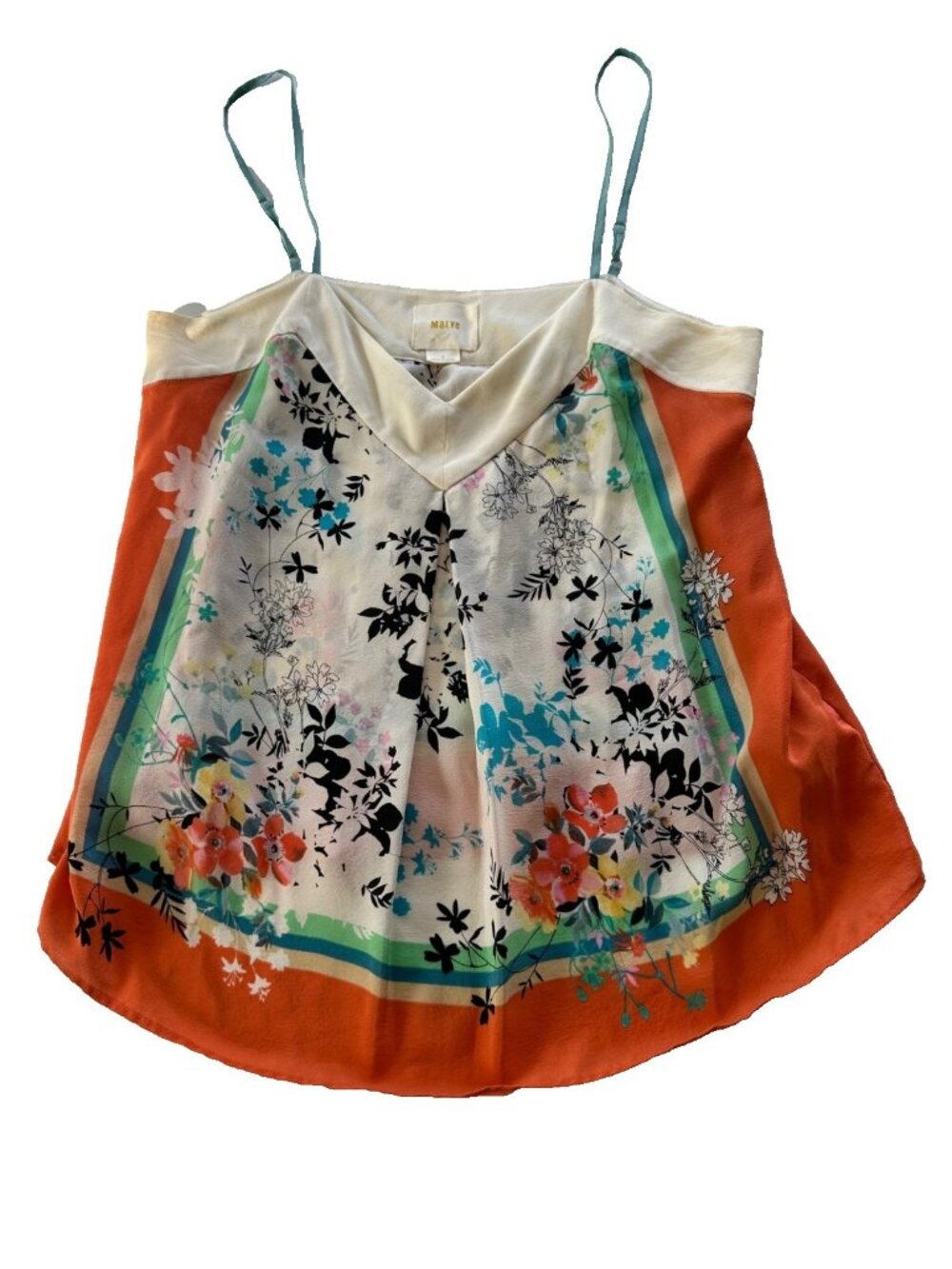 Anthropologie Maeve Silk Printed Camisole Size 6 Boho Festival Hippie